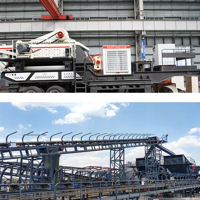 固定破碎生產線建設工序復雜，挪動無望，移動碎石機工藝簡單，移動方便