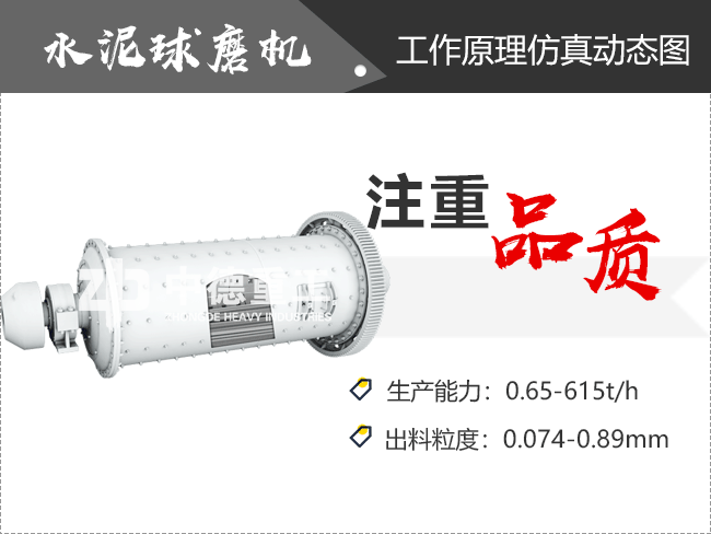 水泥球磨機(jī)通過(guò)調(diào)節(jié)鋼球配比可將物料研磨至300目左右